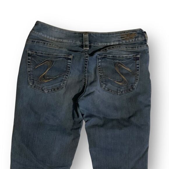 Silver Medium Wash Boot Cut Comfort Stretch Blend Jeans Women's size 30 - Picture 8 of 14